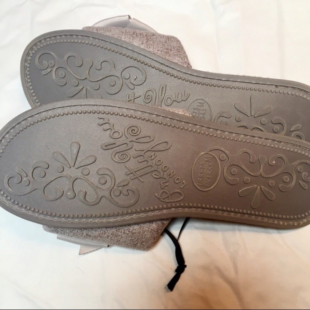 NEW Pretty You LONDON Elodie Grey Deluxe Slipper - Picture 6 of 7